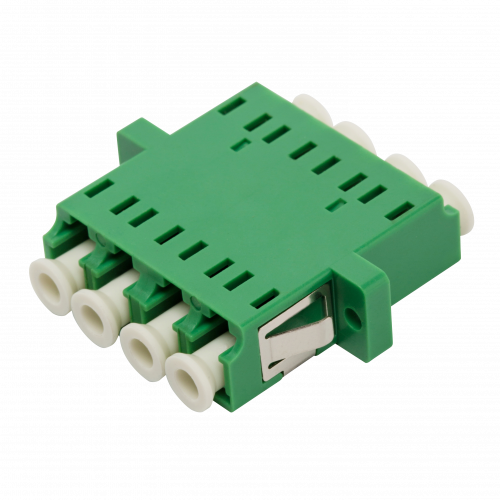 LC optical adapter, quad